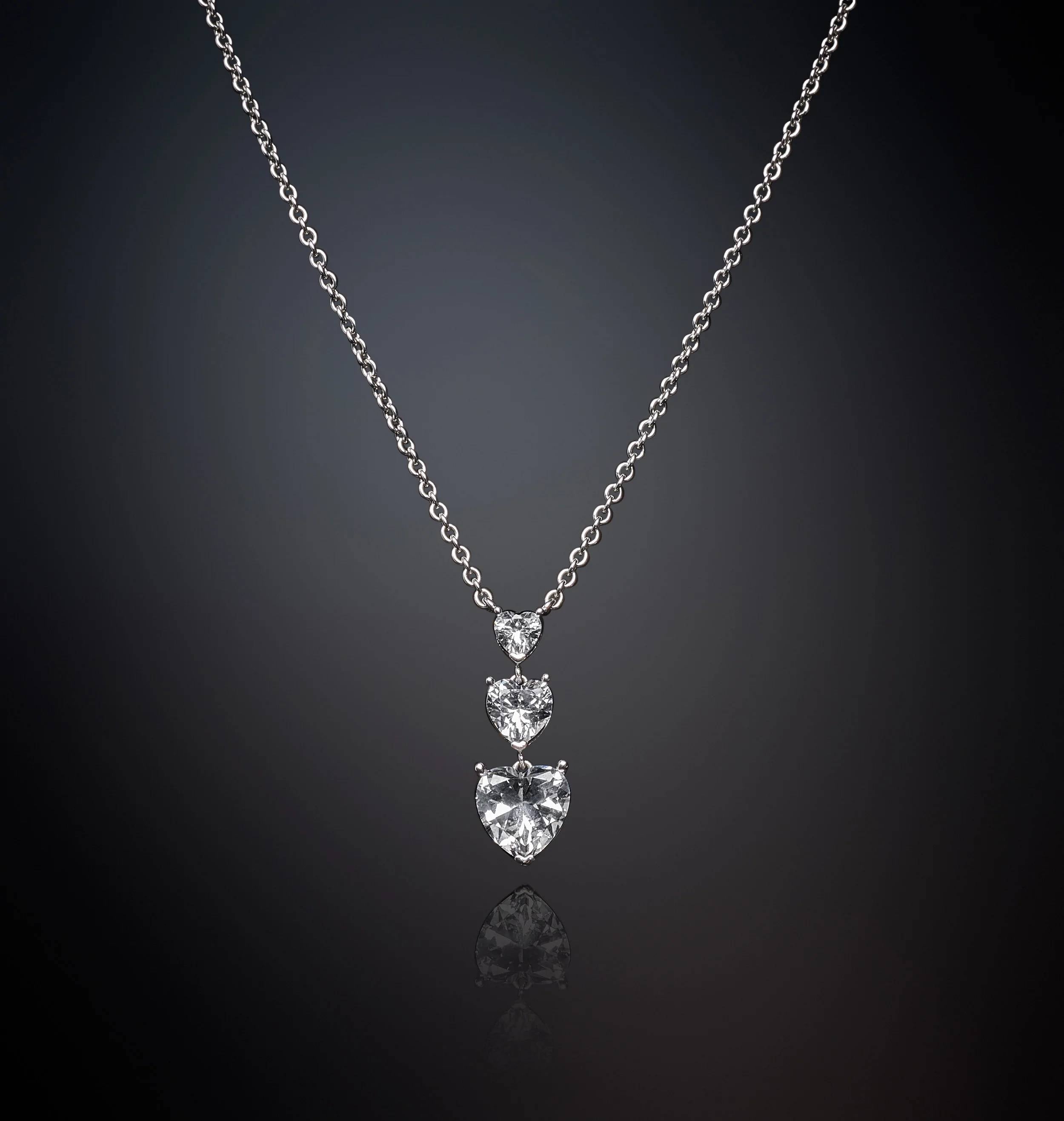 Collana Donna Chiara Ferragni catenina Acciaio Dorato Zircone Cuore Bianco