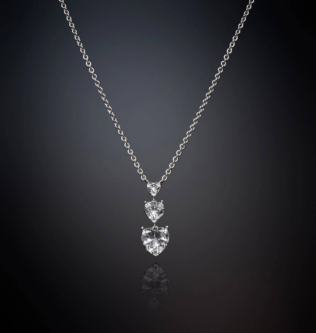 Collana Donna Chiara Ferragni catenina Acciaio Dorato Zircone Cuore Bianco