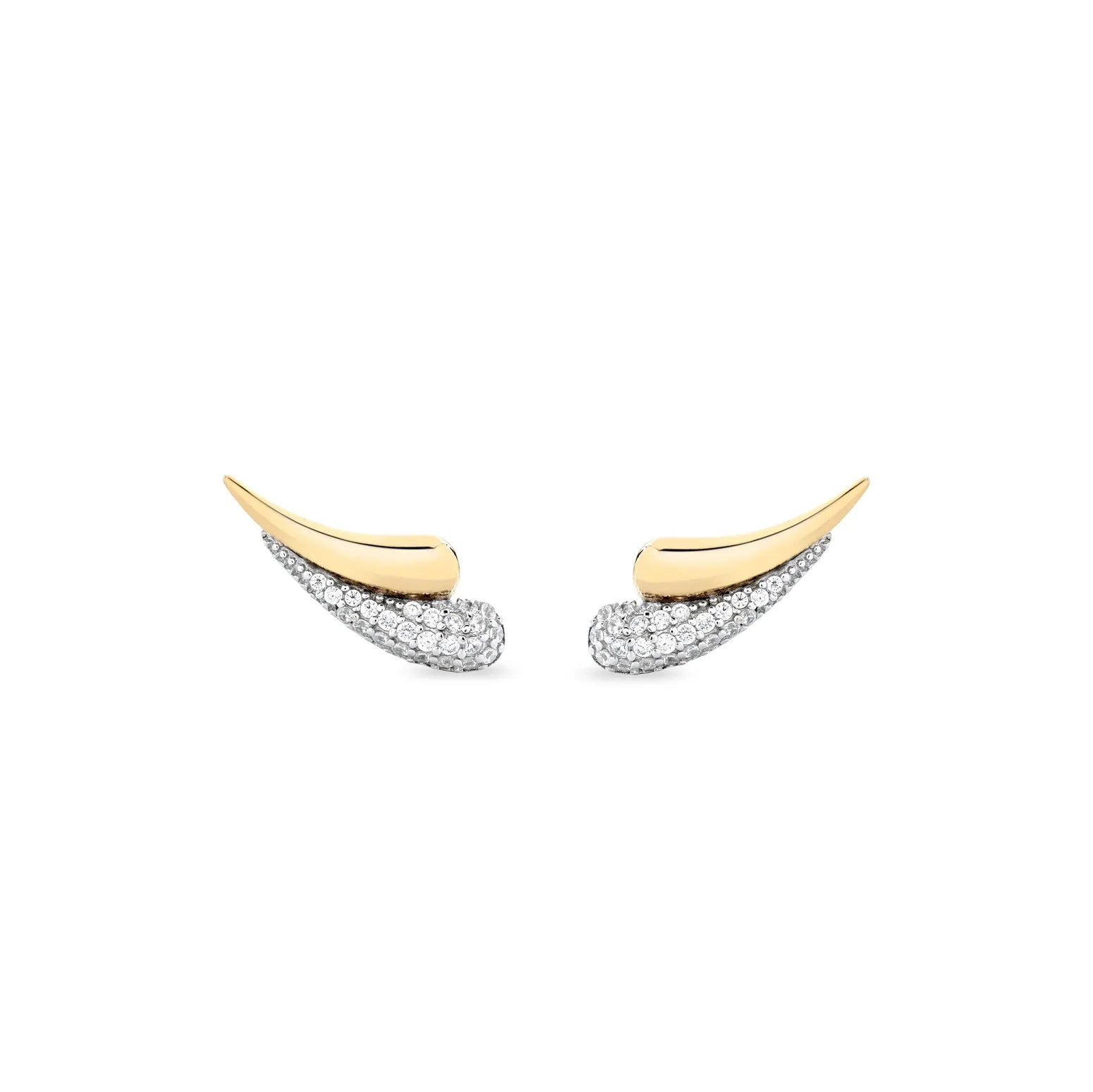 Orecchini Donna Laura P. Argento Dorato 925 Zirconi Bianchi OR0260GB