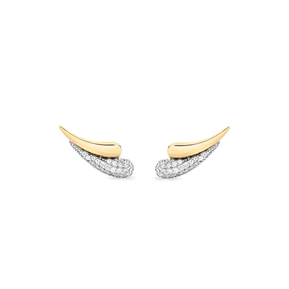Orecchini Donna Laura P. Argento Dorato 925 Zirconi Bianchi OR0260GB
