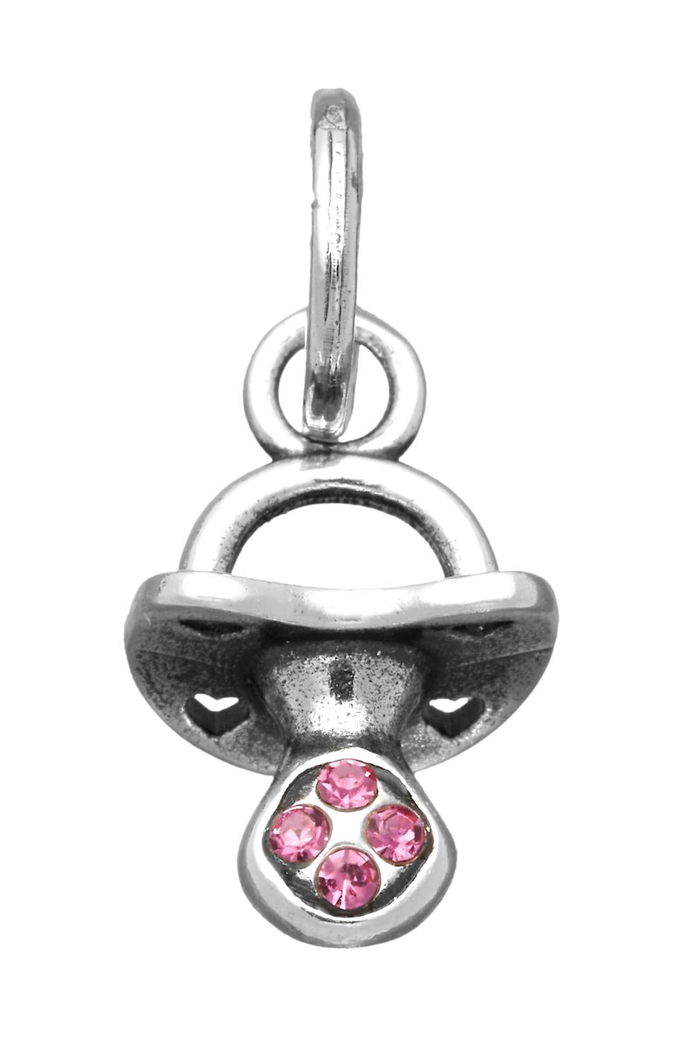 Charm Donna Giovanni Raspini Argento 925Mini Charm Ciuccio Rosa Crystal 12191