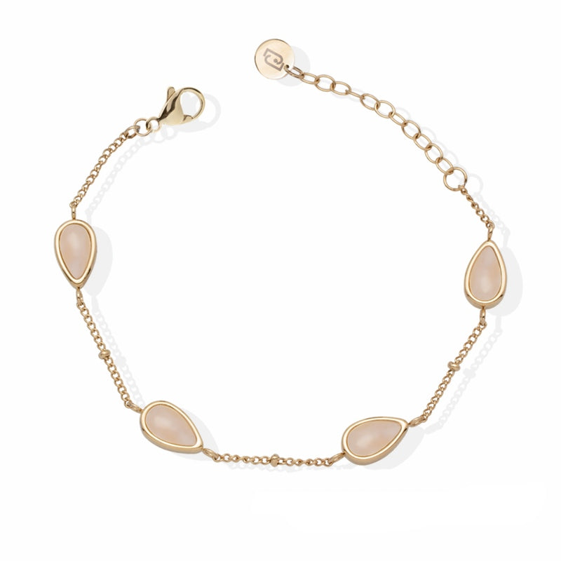 Bracciale Donna Liu Jo Acciaio Dorato Pietra Rosa LJ2835