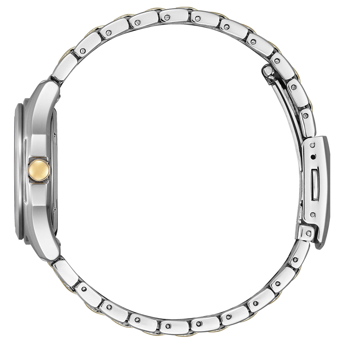 Orologio Donna Citizen Eco Drive Acciaio Bicolore Solo Tempo Data Bianco FE2116-85A