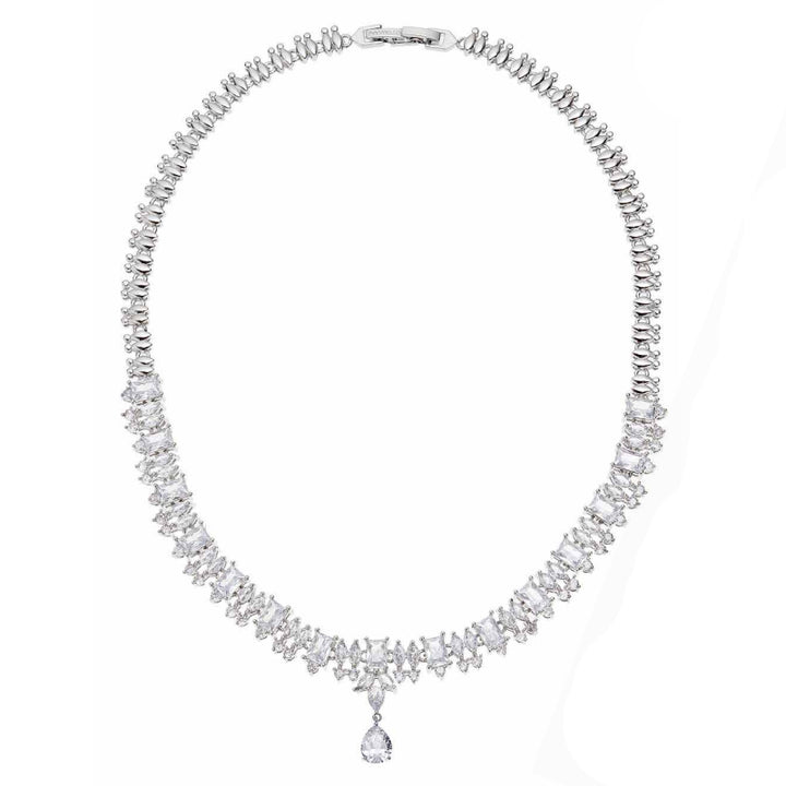 Collana Donna Ottaviani Bronzo Tennis Carrè Zirconi Bianchi Goccia 500910C