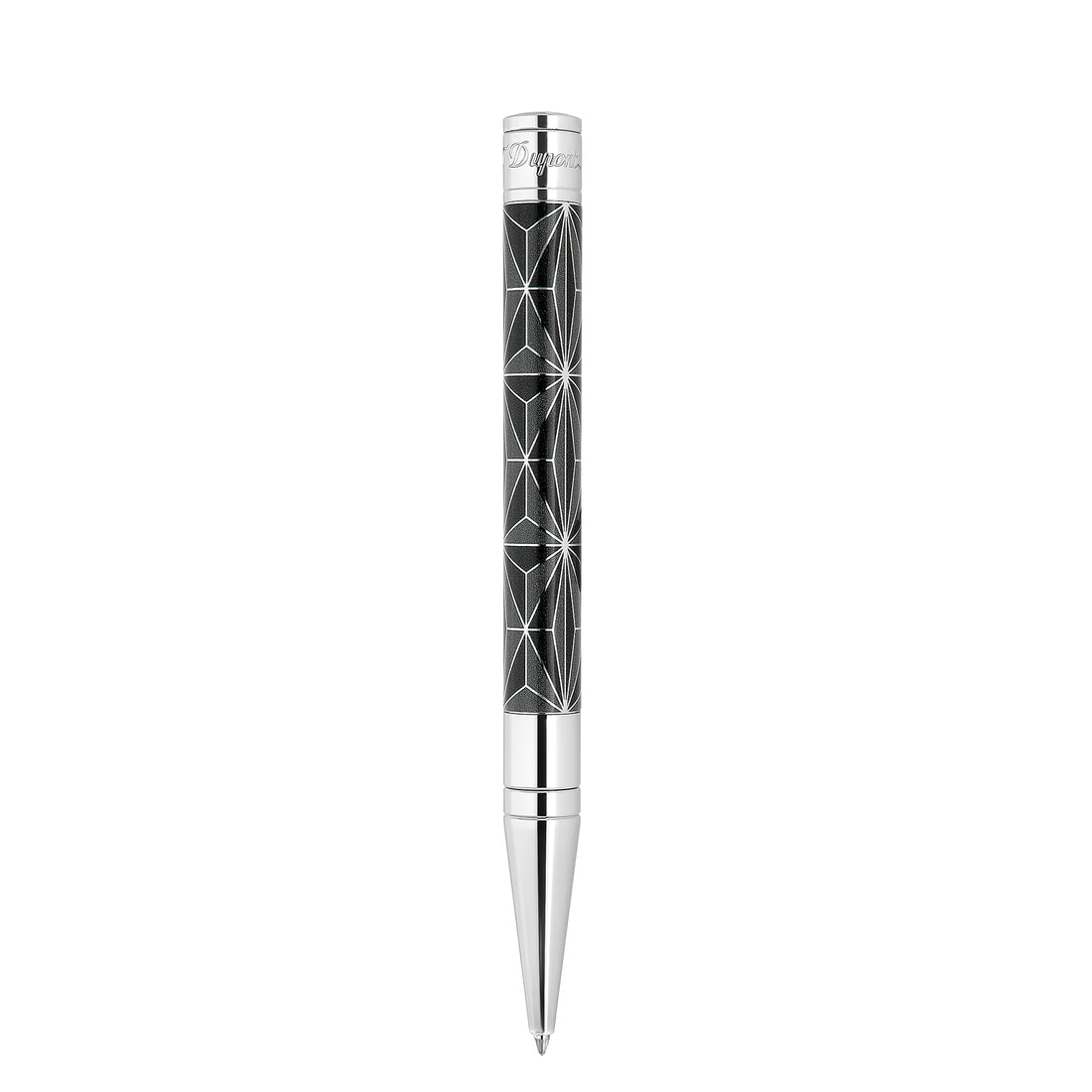 Penna Uomo Dupont Biro Acciaio Smalto Nero Punto Di Fuoco 275070