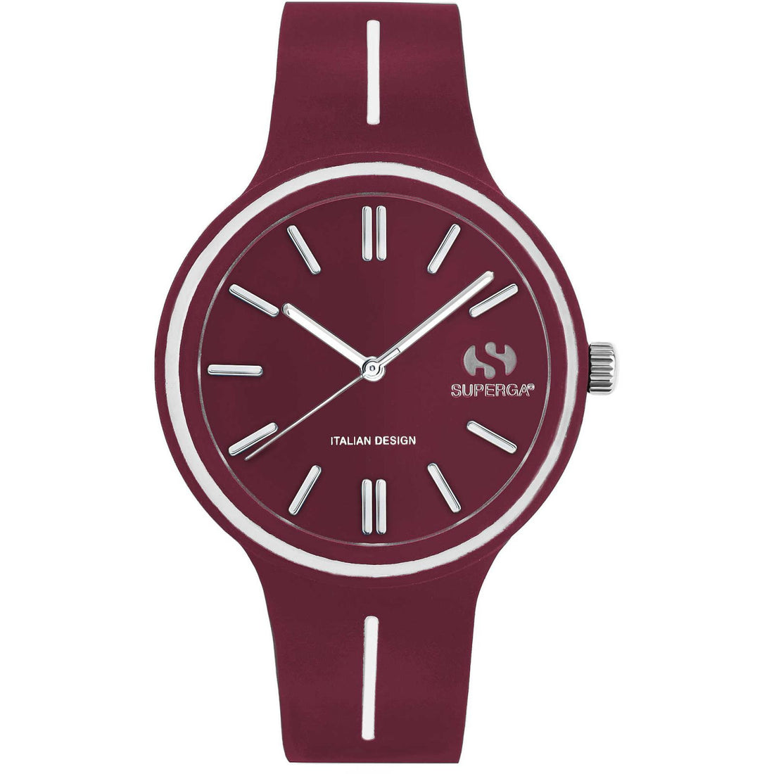 Orologio Donna Superga Quarzo Solo Tempo Silicone Bordeaux