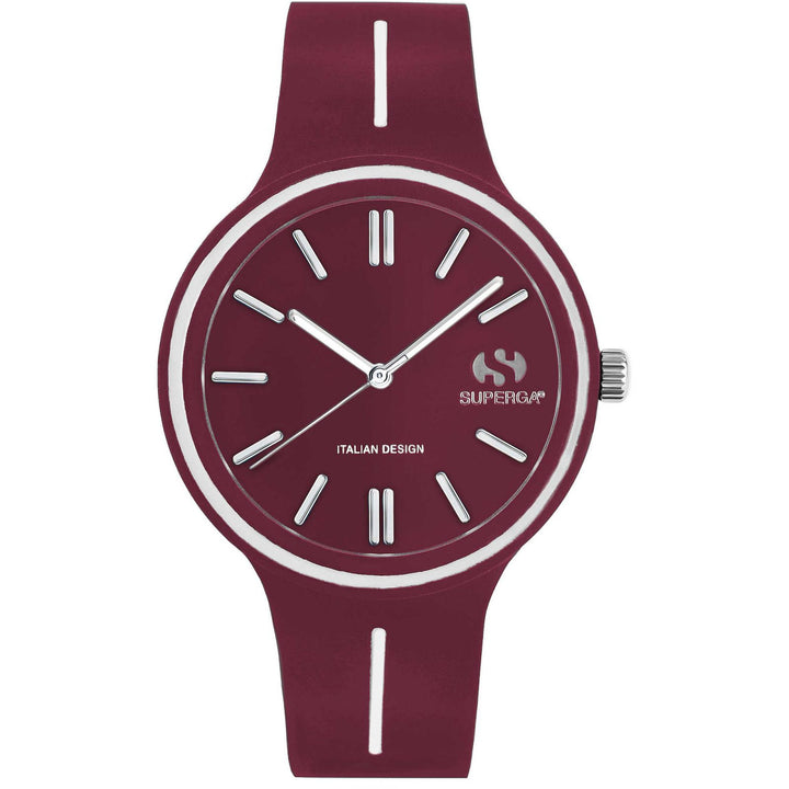 Orologio Donna Superga Quarzo Solo Tempo Silicone Bordeaux
