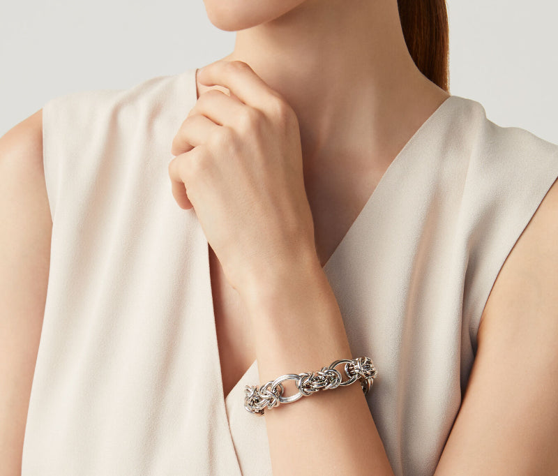 Bracciale Donna Giovanni Raspini Argento 925 Catena Ischia Maglia Bizantina 08843