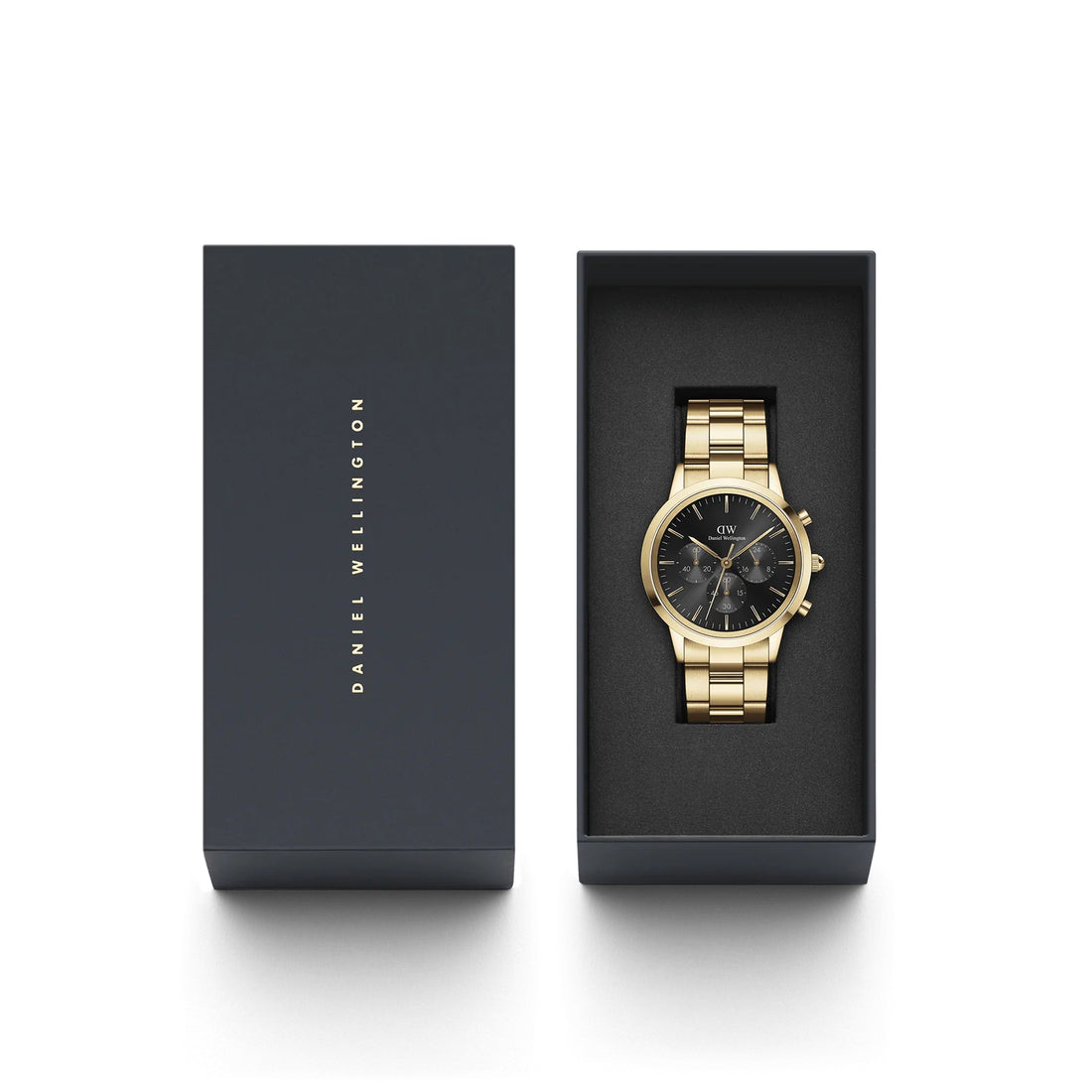 Orologio Uomo Daniel Wellington Cronografo Quarzo Acciaio Dorato 42 mm DW00100641