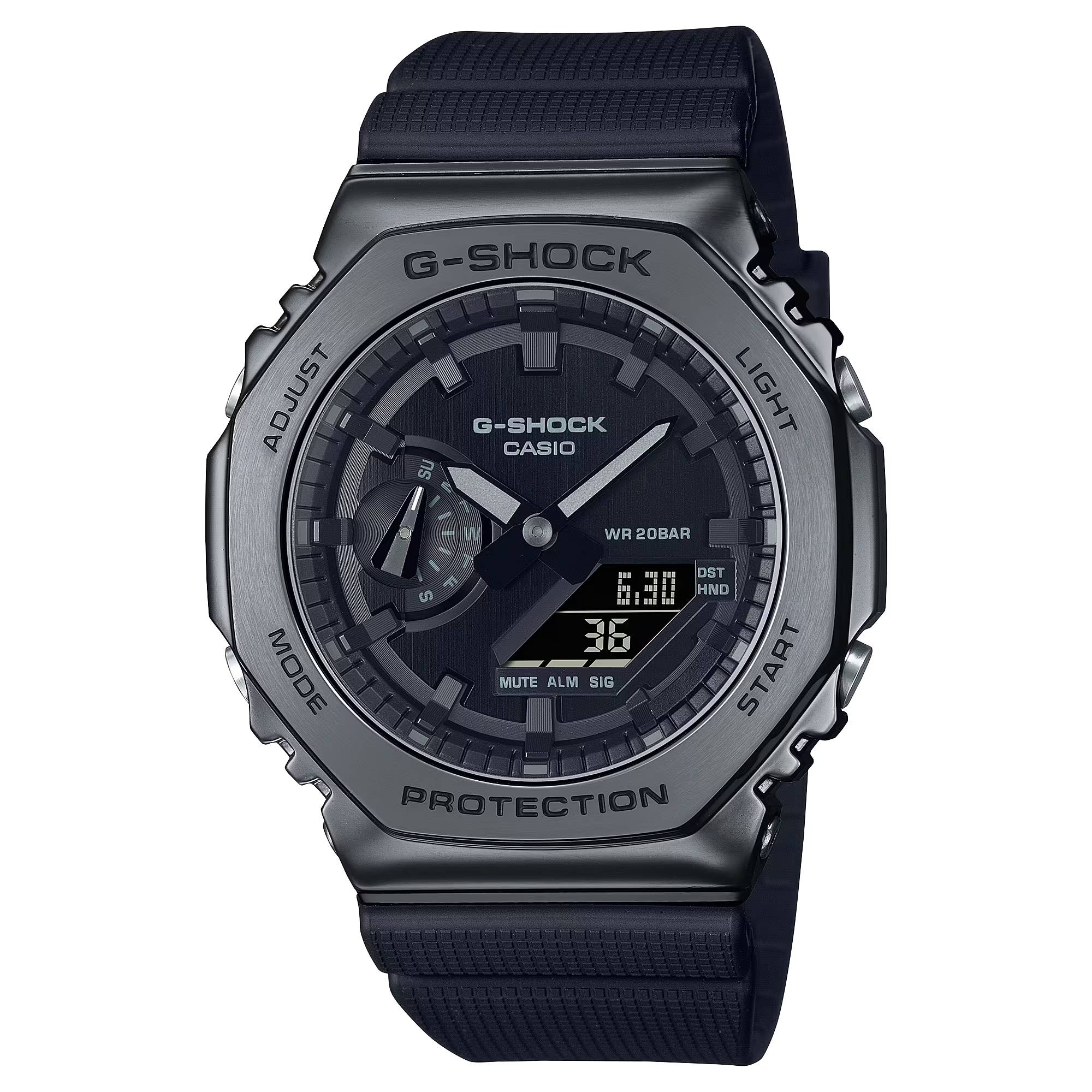 Orologio Uomo Casio G-SHOCK Acciaio Nero Lucido Gomma GMA-S2100BB-1AER