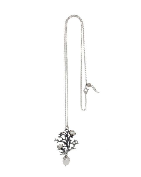 Collana Donna Giovanni Raspini Argento 925 Ciondolo Ramo Corallo Perle 10228