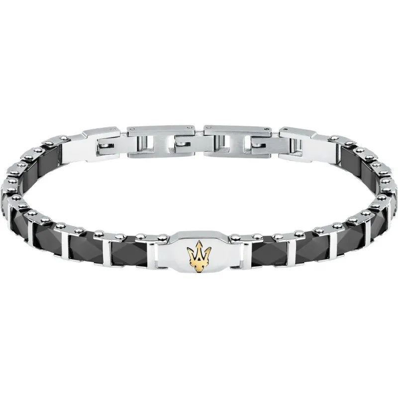 Bracciale Uomo Maserati Acciaio Ceramica Nera JM424ATZ44