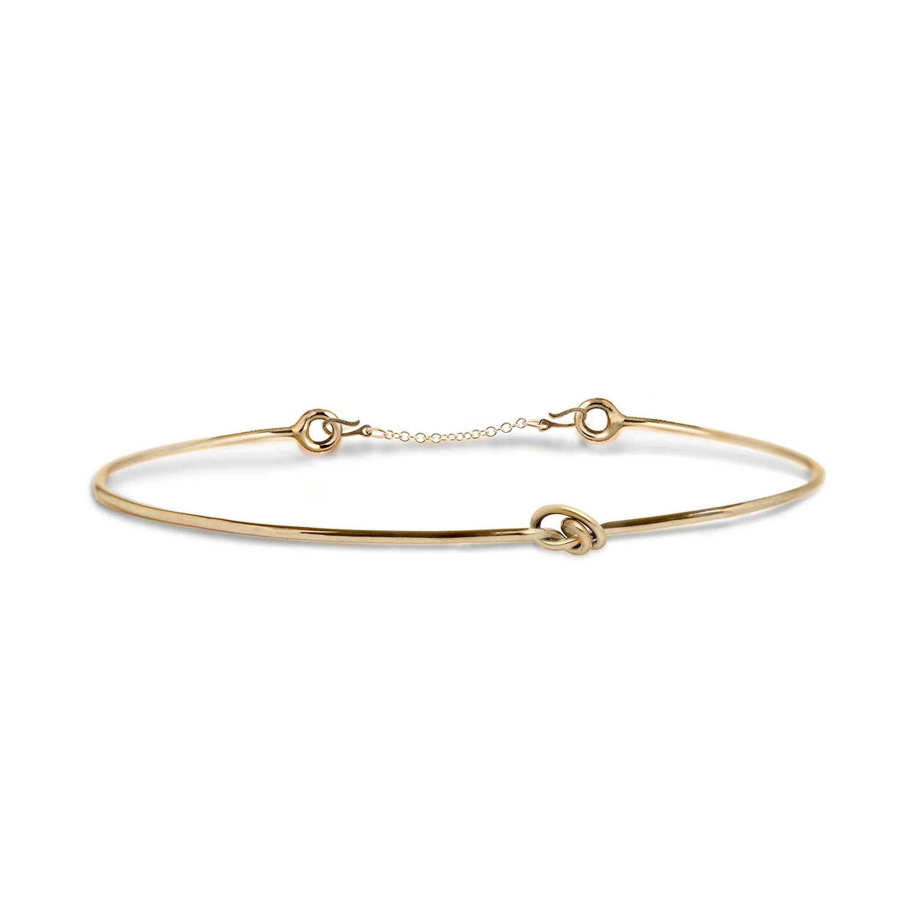 Bracciale Donna Filo D'Amore Cupido Oro Giallo 9 KT Intreccio Semirigido BR236G-M