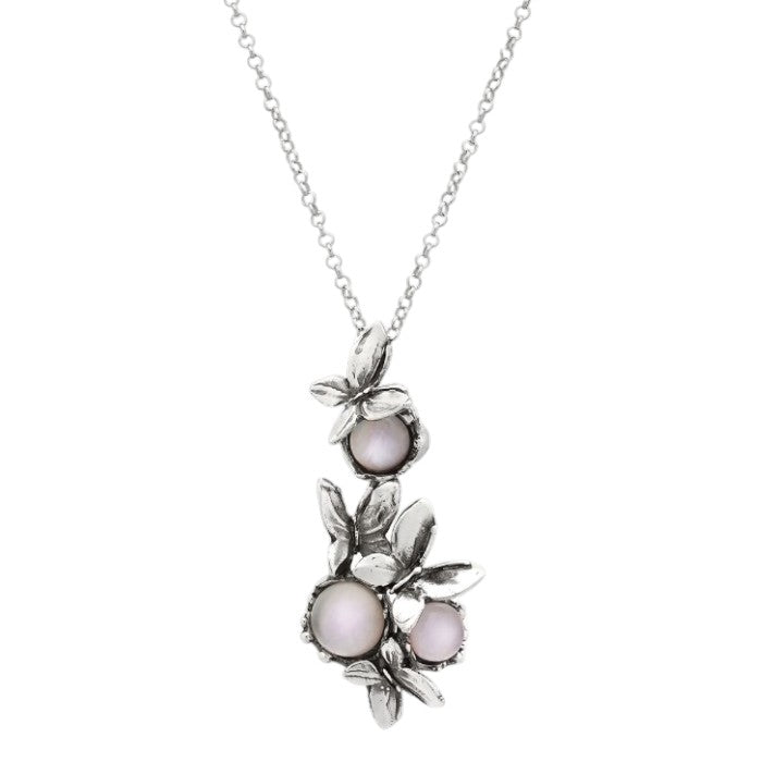 Collana Donna Giovanni Raspini Argento 925 Pendente Farfalle Madreperla Quarzo 11382