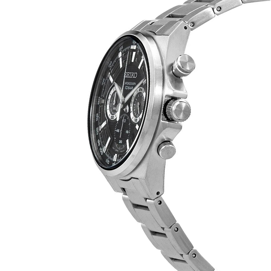 Orologio Uomo Seiko Neo Sport Nero Quarzo Cronografo Acciaio Satinato SSB397P1