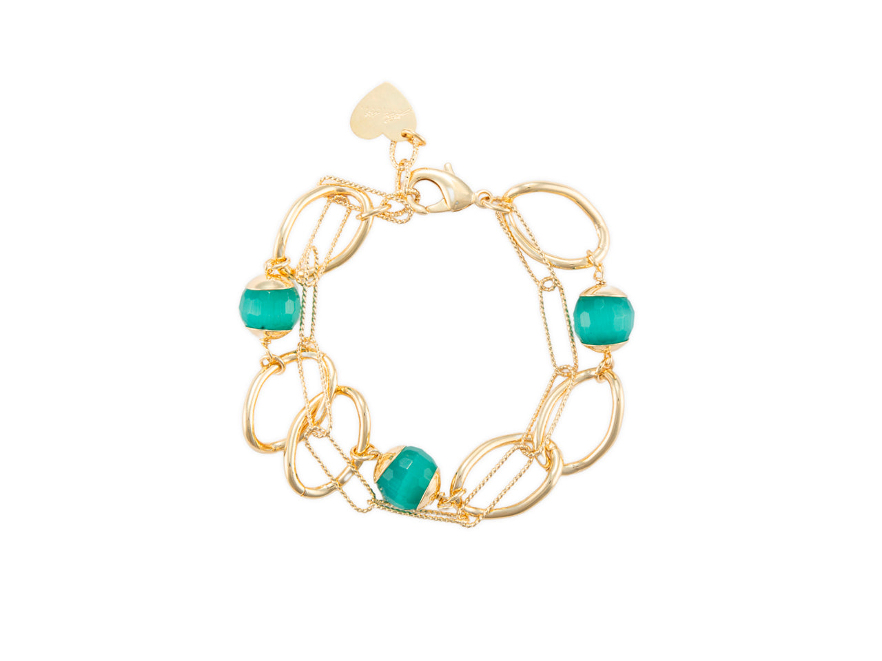 Bracciale Donna Acciaio dorato 4US cesare paciotti  occhio di gatto  4UBR7263W