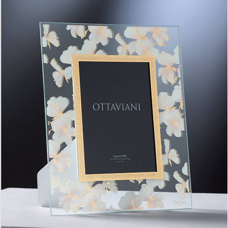 Cornice Ottaviani Argento Fiore Di Pesco 13x18 6026OR