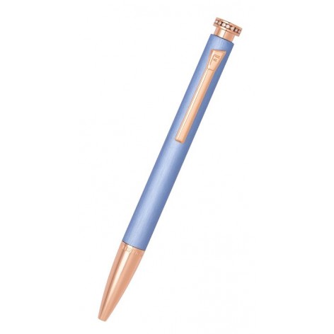 Penna Donna Festina Acciaio Azzurro Satinato Rosè Zirconi FS123/M
