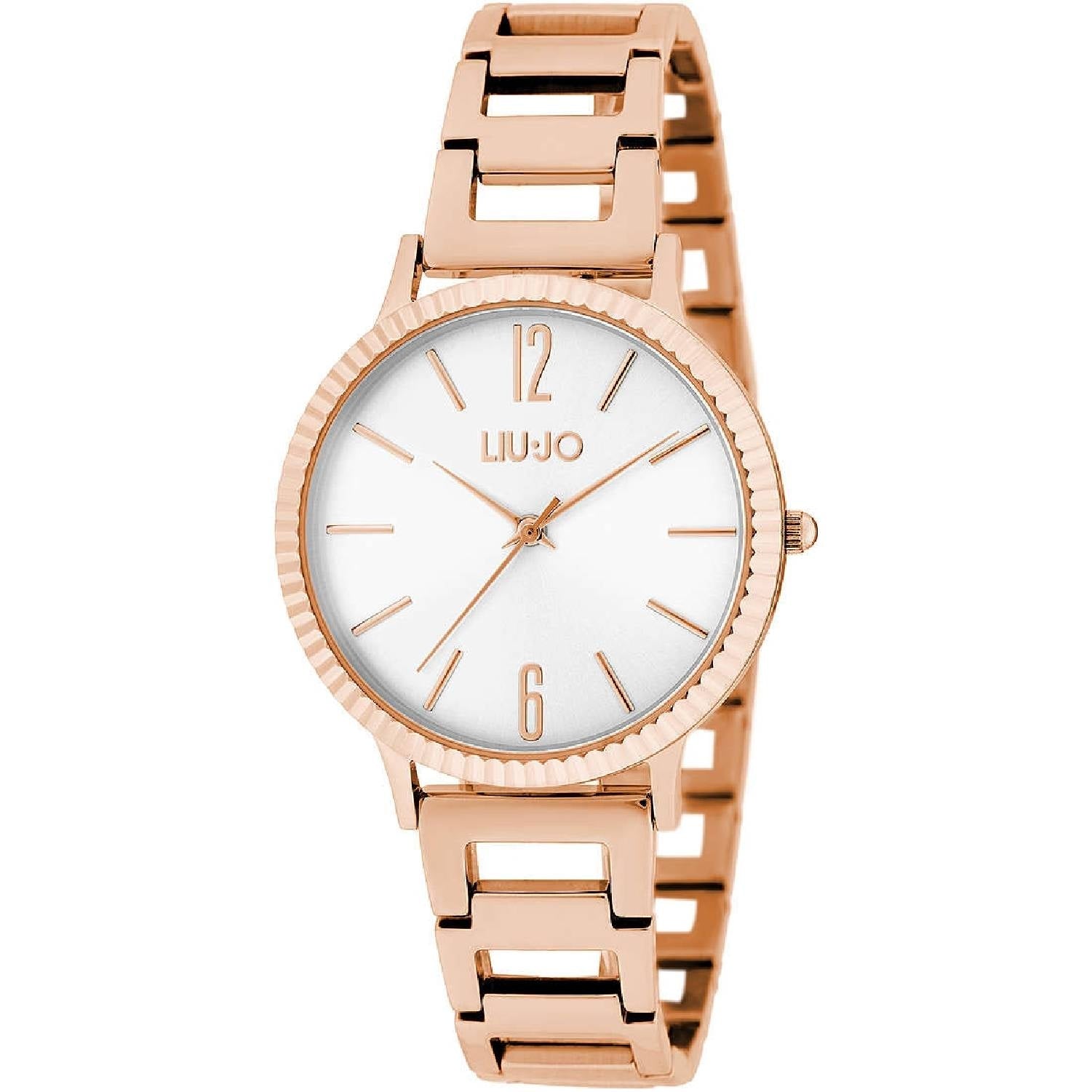 Orologio Donna Liu Jo Acciaio Rosè Solo Tempo Quarzo Ghiera Zigrinata TLJ1471