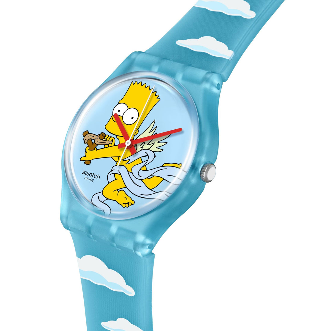 Orologio Unisex Swatch Angel Bart San Valentino Quarzo Azzurro SO28Z115