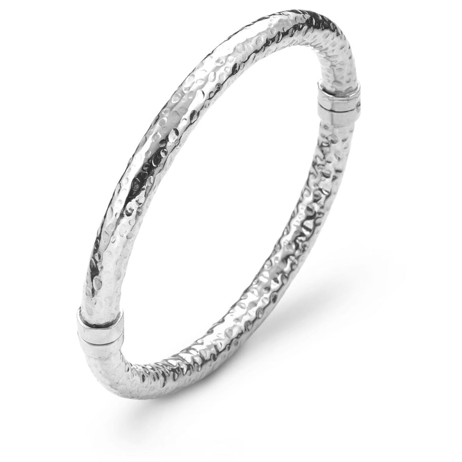 Bracciale Donna Giovanni Raspini Argento 925 Martellato Bangle Rock Piccolo 10240