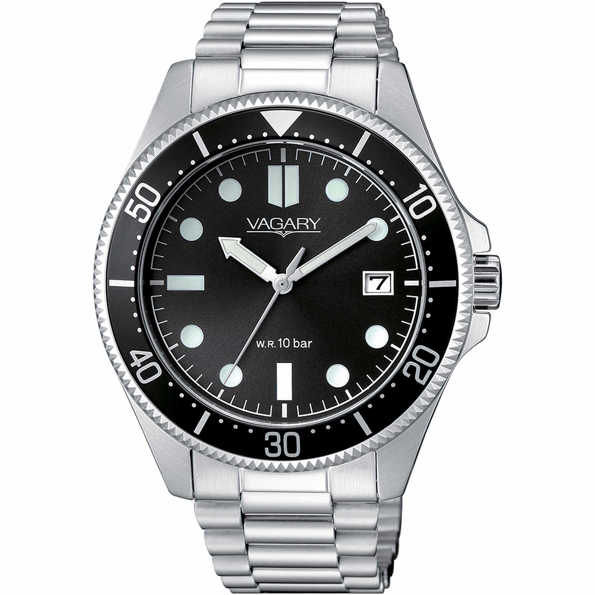 Orologio uomo solo tempo Vagary By Citizen Acqua39  cinturino jubilee VD5-112-51