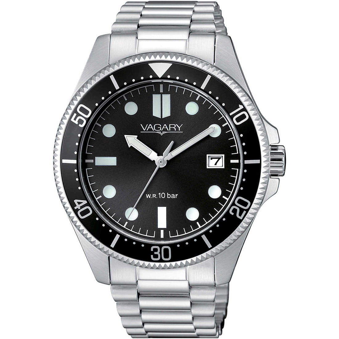 Orologio uomo solo tempo Vagary By Citizen Acqua39  cinturino jubilee VD5-112-51