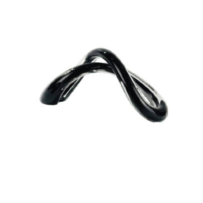 Scultura Cristallo Onlylux Sogninfiniti 34,5 cm Nero OL03474