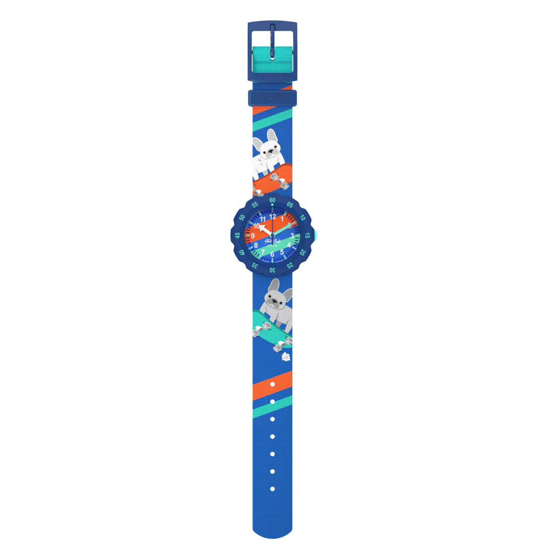 Orologio Bambino Swatch Flik Flak SKATING FRENCHIE Blu ZFPSP075