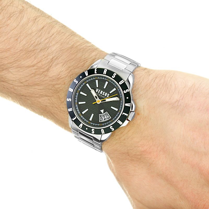 Orologio Uomo Versus By Versace Nero Quarzo Solo Tempo Data Acciaio VSPET0619