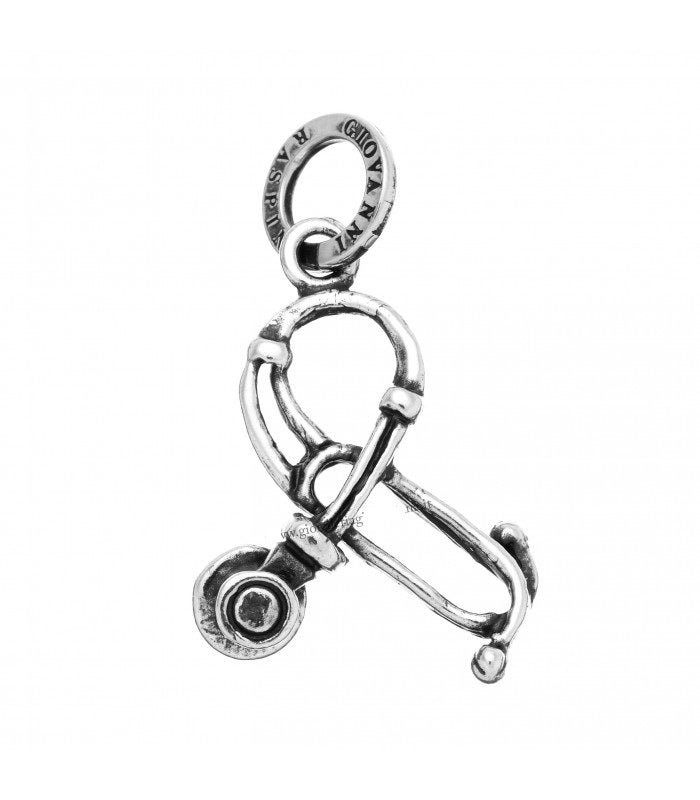 Charm Unisex Giovanni Raspini Argento 925 Stetoscopio Realizzato A Mano 08661