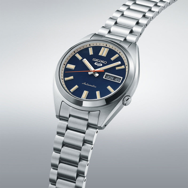 Orologio Uomo Seiko 5 Automatico Blu Riedizione Anni 70 SRPK87K1