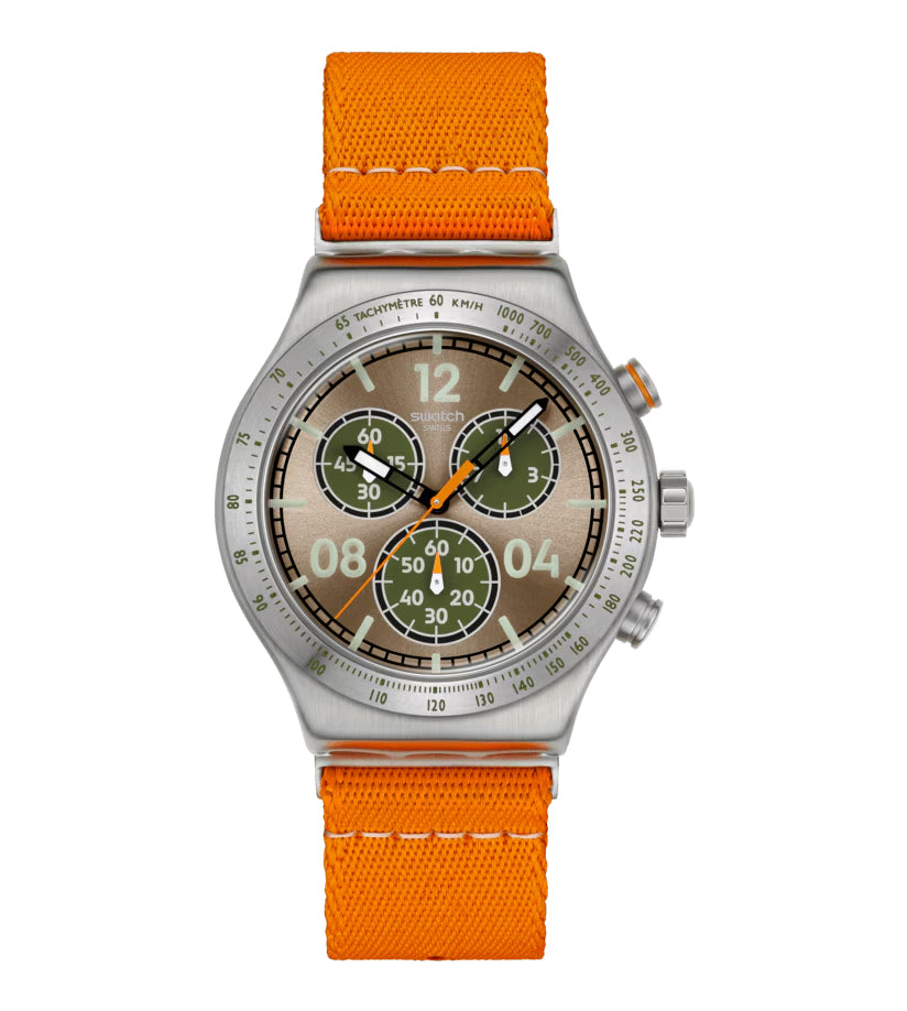 Orologio Unisex Swatch VACATION TIME Arancione Cronografo YVS101
