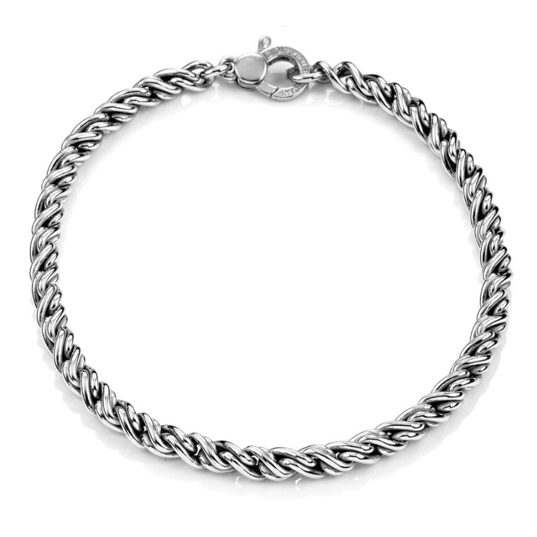 Bracciale Uomo Giovanni Raspini Argento 925 Maglia Treccia Arrotolata mini  09319