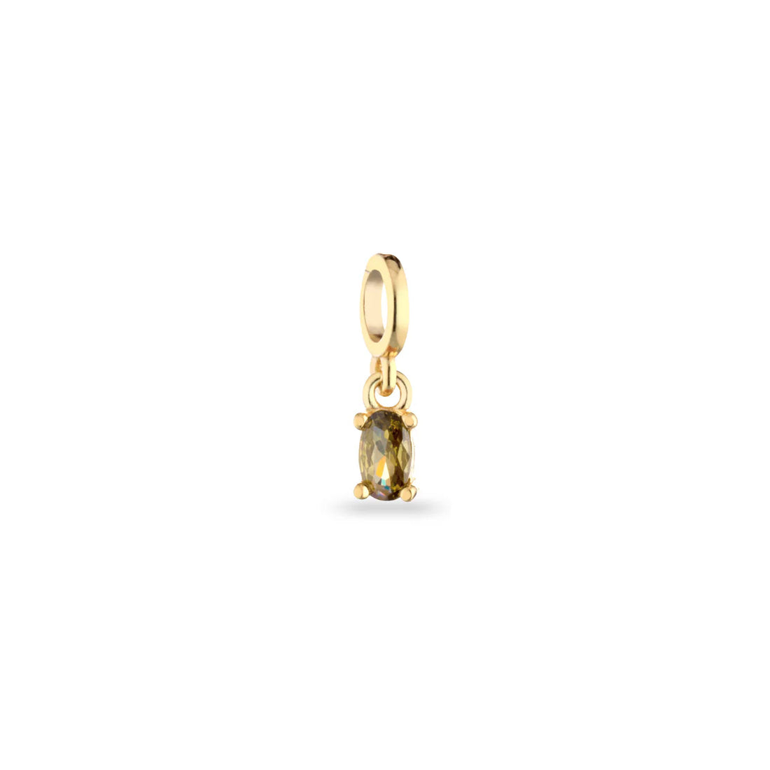 Ciondolo Donna Laura P. Argento Dorato 925 Pietra Verde Oliva PEN0237GV