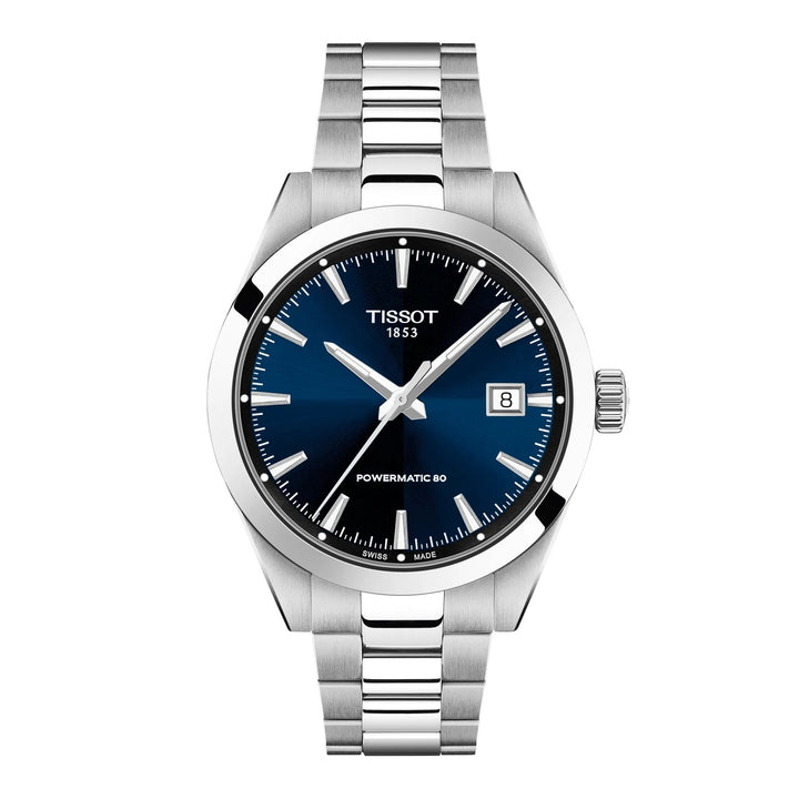 Orologio Uomo Tissot Gentleman 38 mm Powermatic 80 Blu T1658071104100
