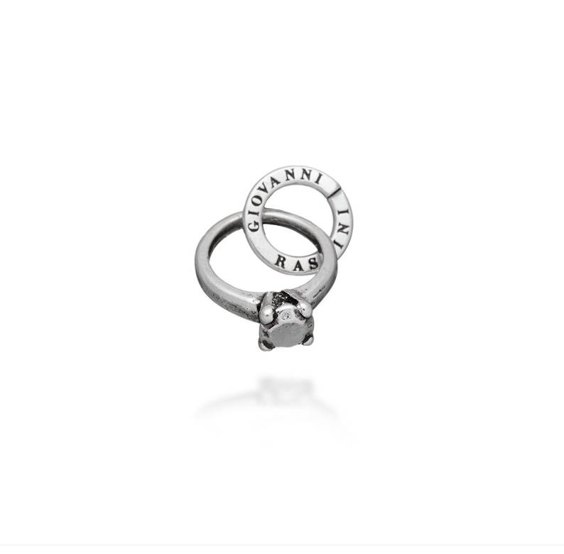 Charm Donna Giovanni Raspini Argento 925 Ciondolo Solitario Realizzato A Mano 09654