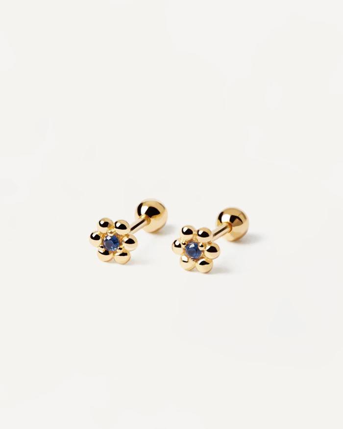 Orecchini Donna Bambina PDPaola Argento 925 Zircone Blu AR01-283-U