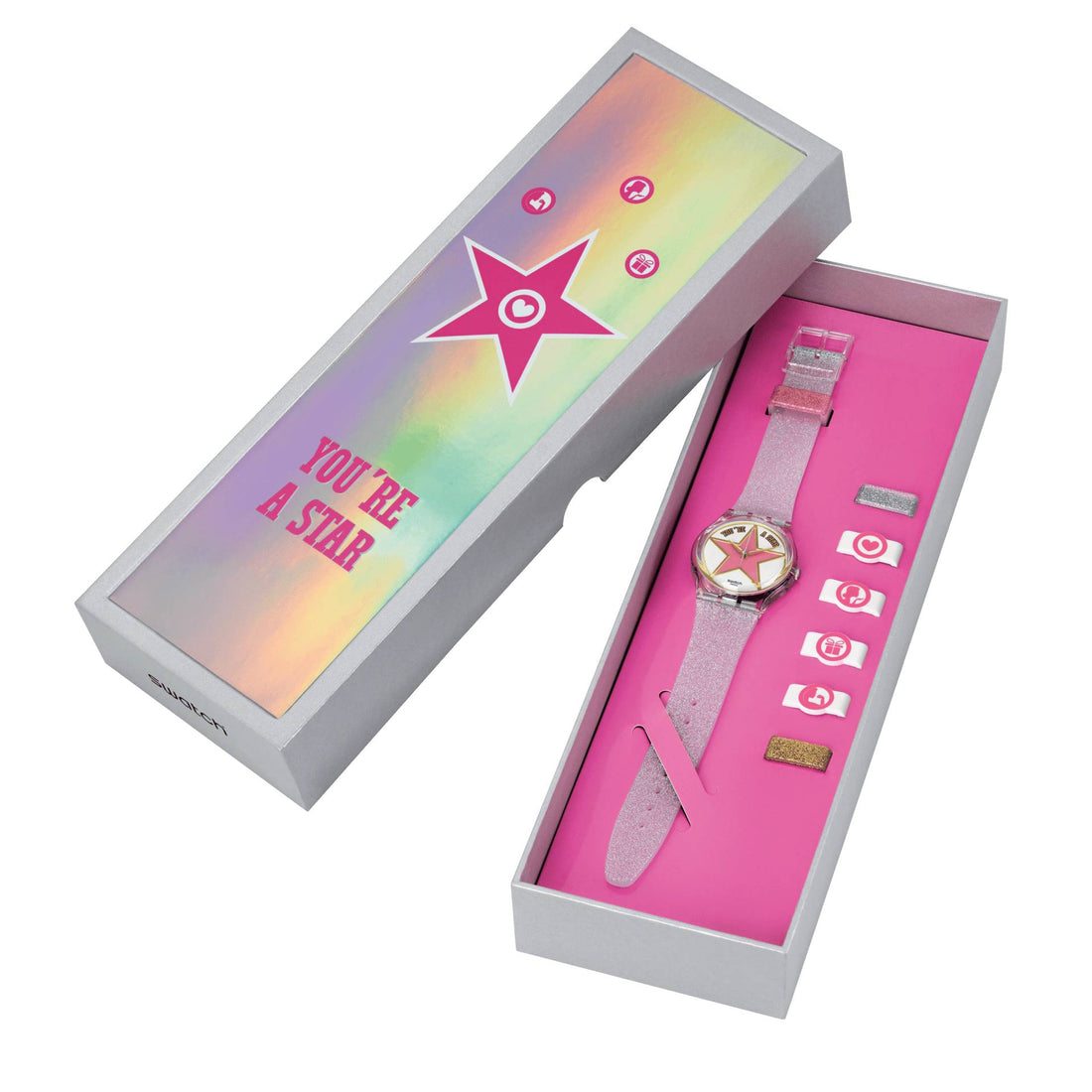 Orologio Donna Swatch Quarzo Rosa You Are Star Festa Rella Mamma SO28Z108