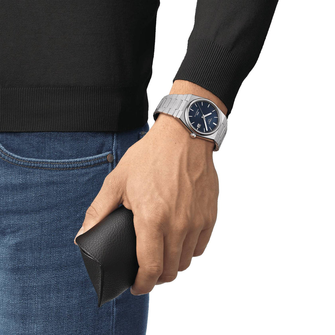 Orologio Uomo Tissot Prx Blu Powermatic 80 Acciaio Data T1374071104100
