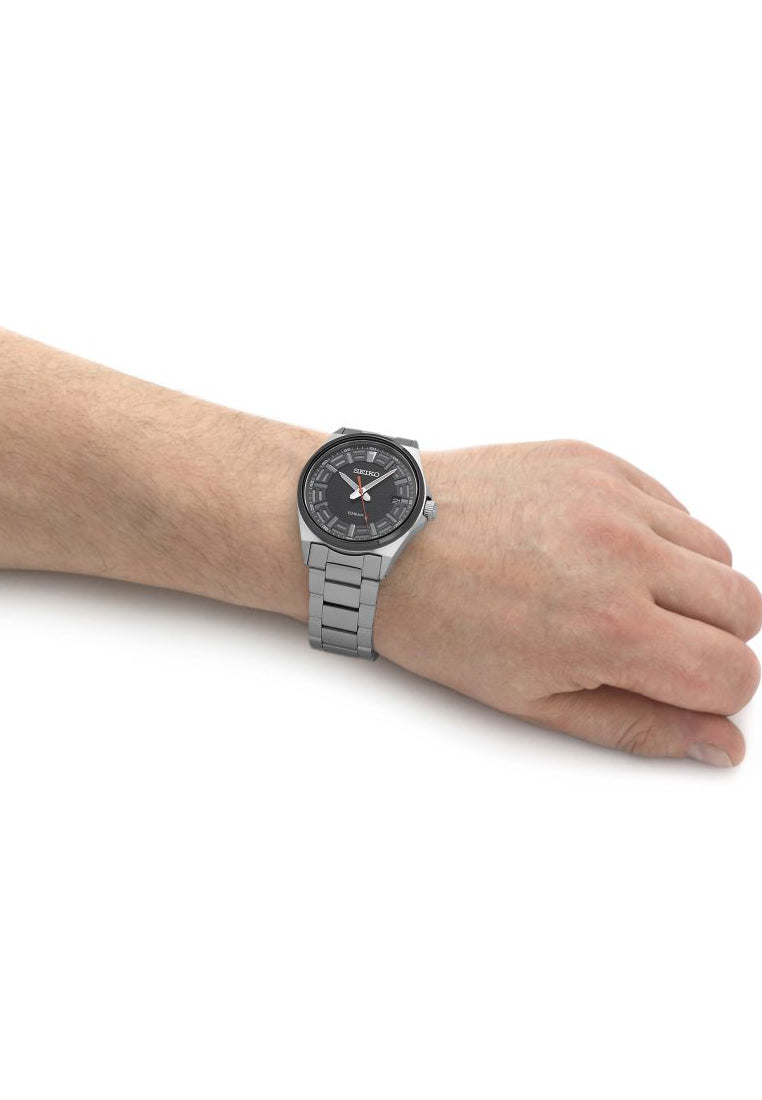 Orologio Uomo Seiko Quarzo Solo Tempo Data Acciaio Satinato SUR507P1