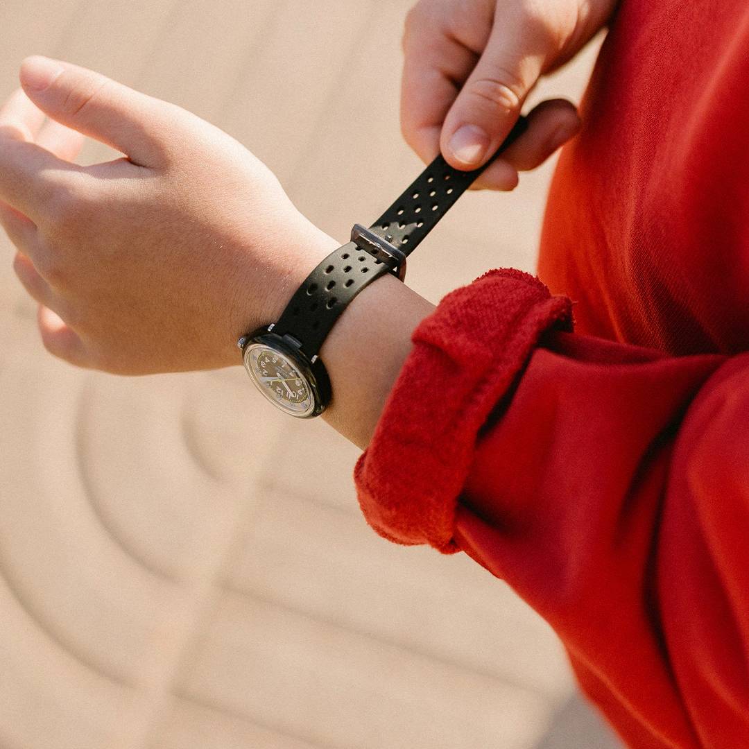 Orologio Bambino Swatch Flik Flak Gomma Nero FIZZ IN BLACK ZFCNP001