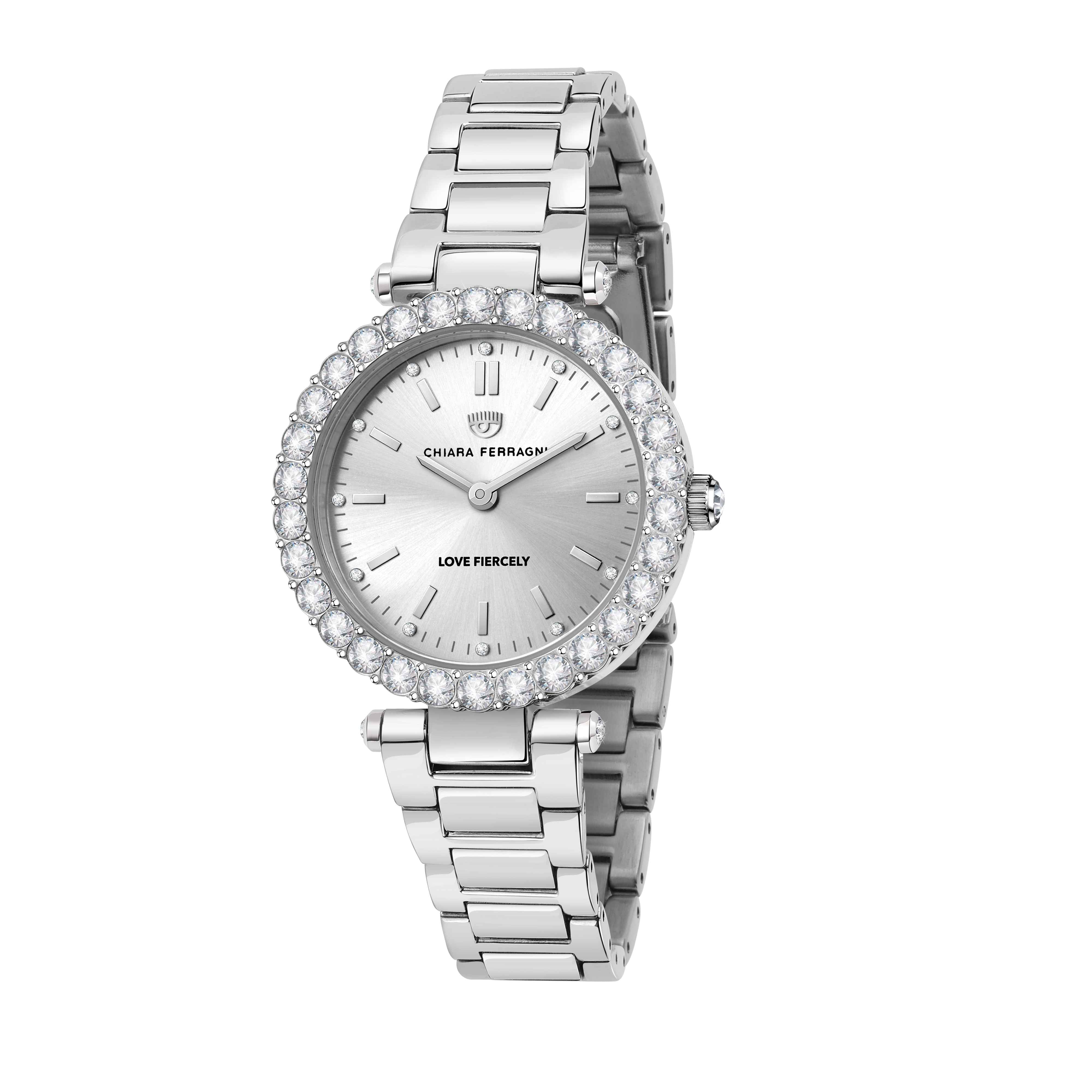 Orologio Donna Chiara Ferragni Quarzo Solo Tempo Acciaio Zirconi Bianchi
