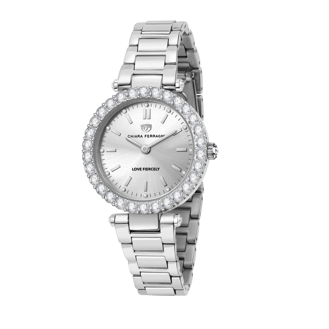 Orologio Donna Chiara Ferragni Quarzo Solo Tempo Acciaio Zirconi Bianchi