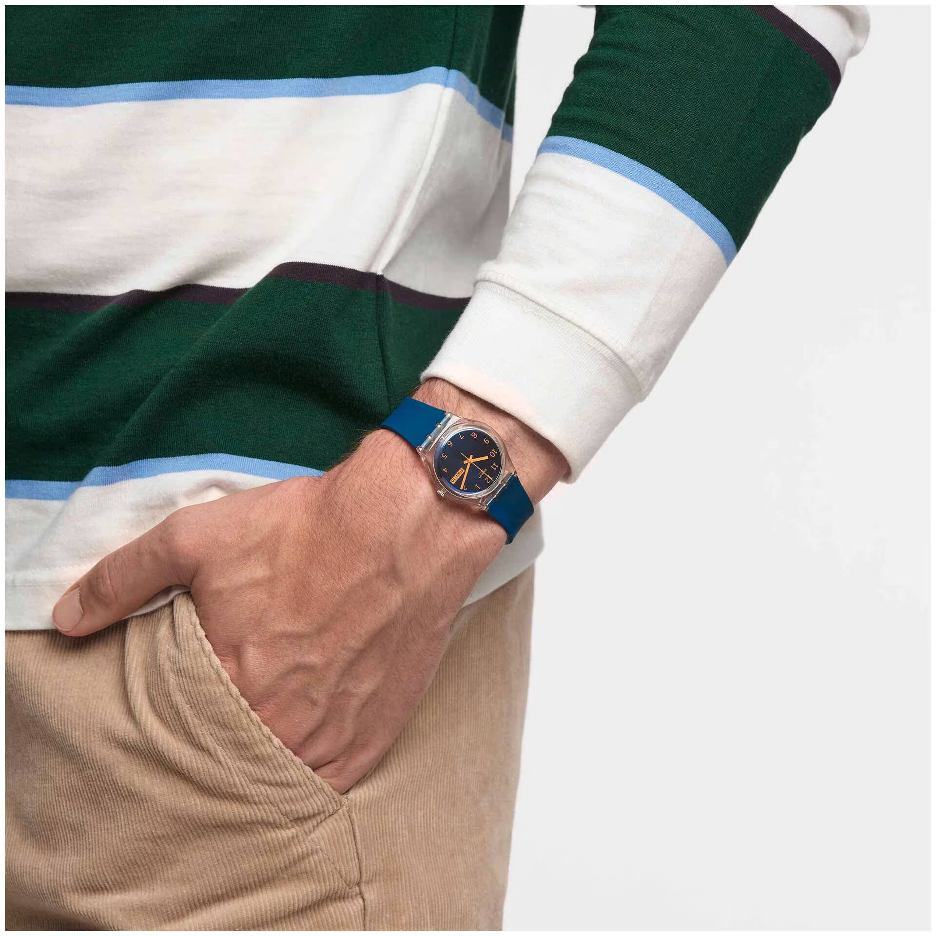 Orologio Unisex Bambino Swatch Blue Away SO28K700