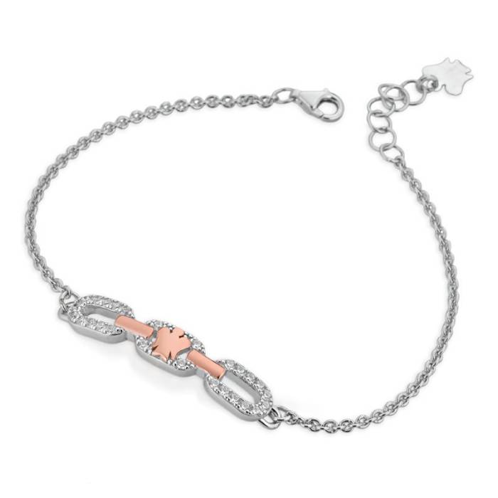 Bracciale Donna Roberto Giannotti Argento Zirconi Bianchi Angelo Traforato GIA803