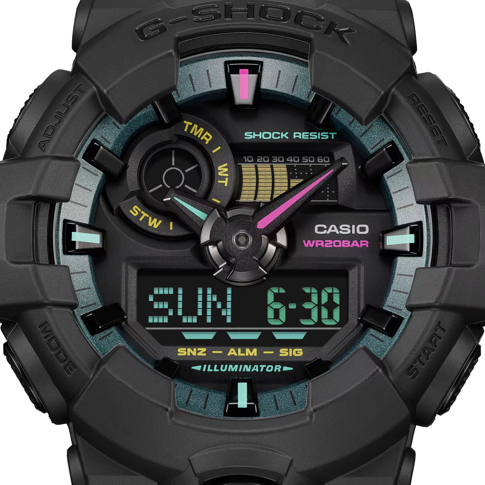 Orologio Uomo Casio G-SHOCK Quarzo Nero Fluorescente GA-700MF-1AER