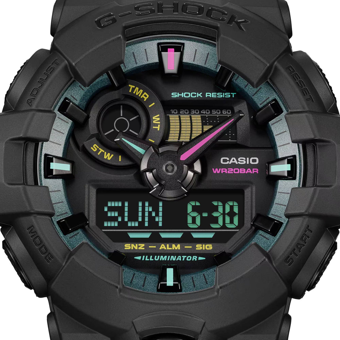 Orologio Uomo Casio G-SHOCK Quarzo Nero Fluorescente GA-700MF-1AER
