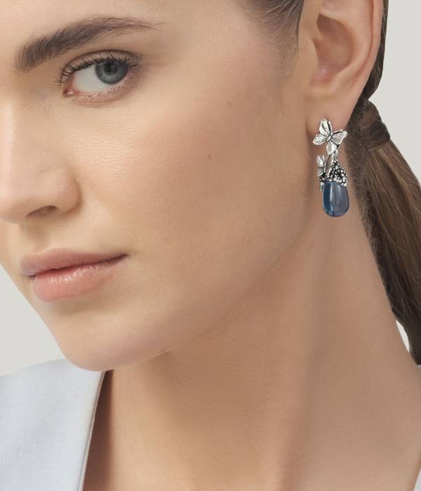 Orecchini Donna Giovanni Raspini Argento 925 Goccia Farfalle 12417