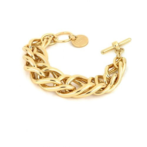 Bracciale Donna Unoaerre Bronzo Dorato Catena Spiga Grande 504629